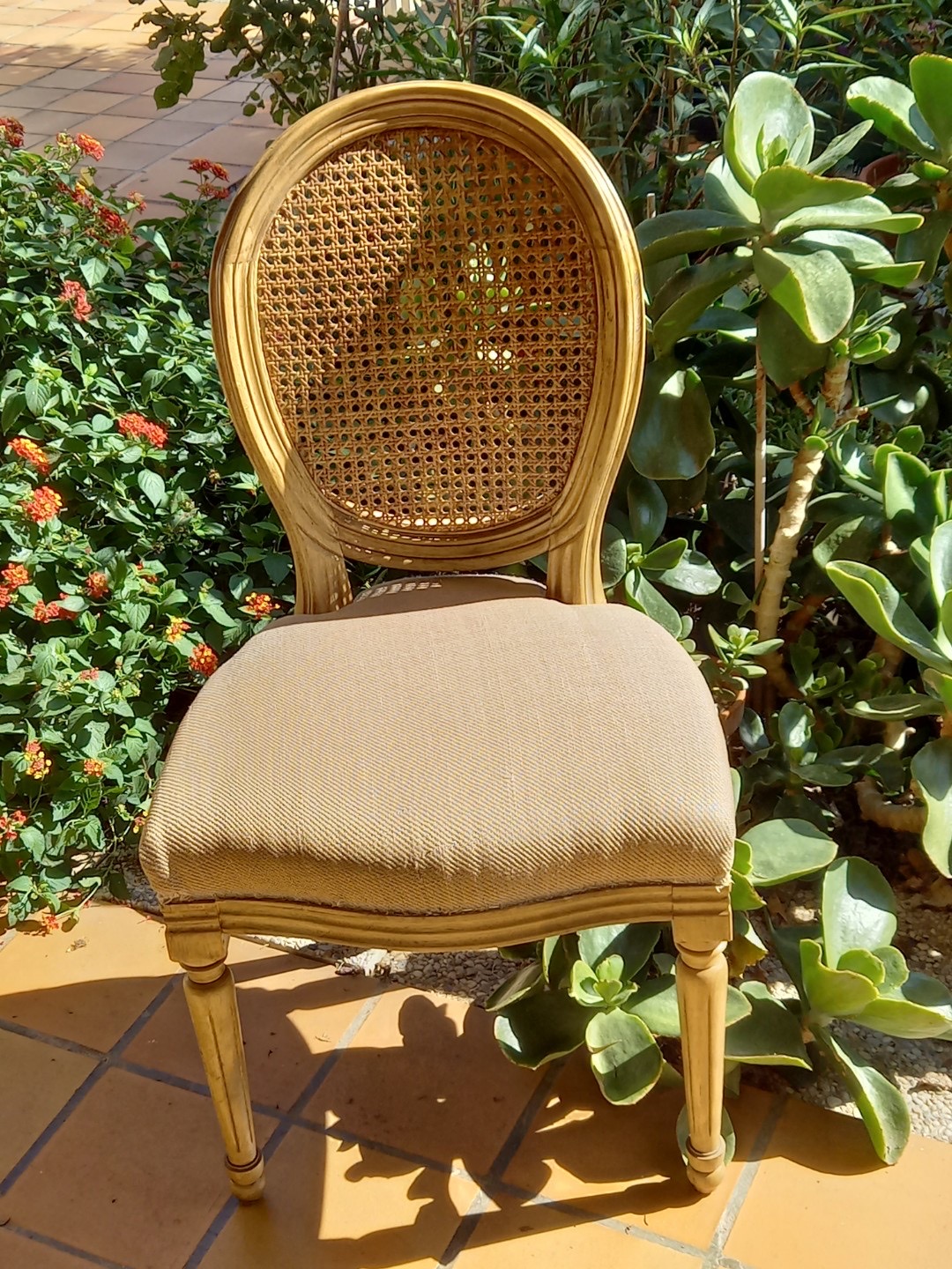 chaise médaillon Louis XVI Avant